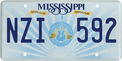 MS license plate NZI592