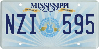 MS license plate NZI595