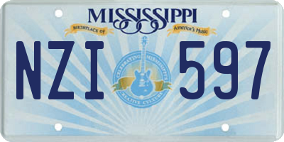 MS license plate NZI597