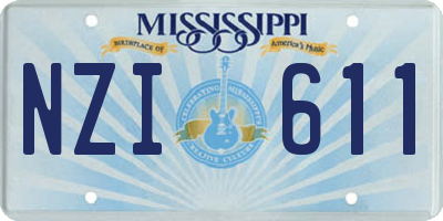 MS license plate NZI611