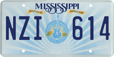 MS license plate NZI614