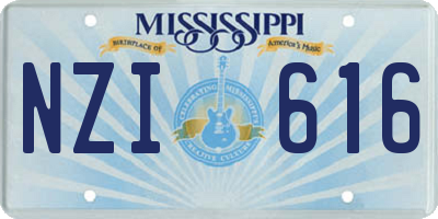 MS license plate NZI616
