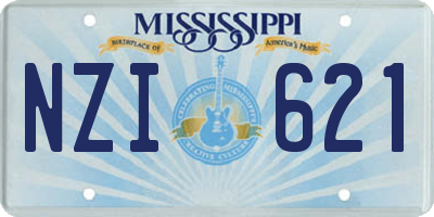 MS license plate NZI621