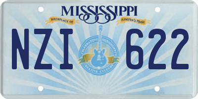 MS license plate NZI622