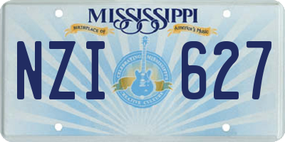 MS license plate NZI627