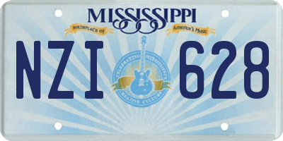 MS license plate NZI628