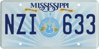 MS license plate NZI633