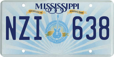 MS license plate NZI638