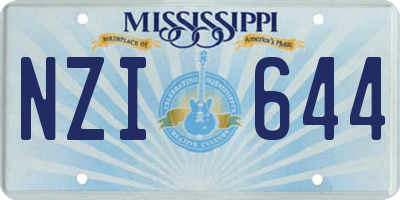 MS license plate NZI644