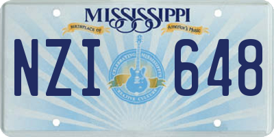 MS license plate NZI648