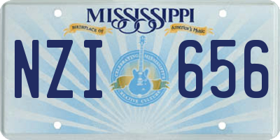 MS license plate NZI656