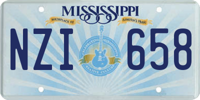 MS license plate NZI658
