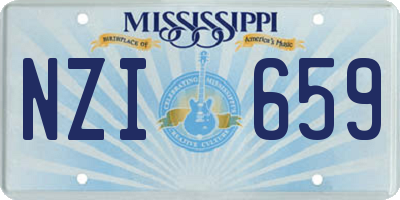 MS license plate NZI659