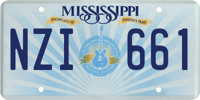 MS license plate NZI661