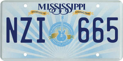 MS license plate NZI665