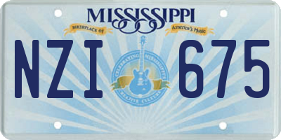 MS license plate NZI675