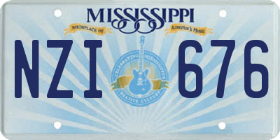 MS license plate NZI676