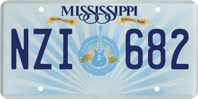 MS license plate NZI682