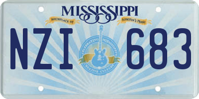MS license plate NZI683