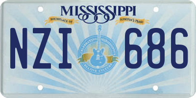 MS license plate NZI686