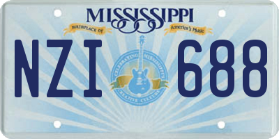 MS license plate NZI688
