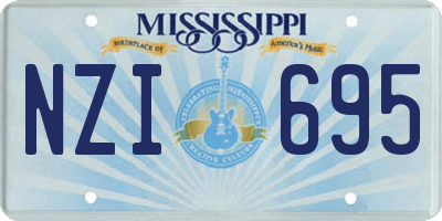 MS license plate NZI695