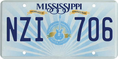 MS license plate NZI706