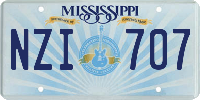 MS license plate NZI707