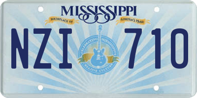 MS license plate NZI710