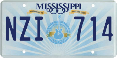 MS license plate NZI714