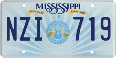 MS license plate NZI719