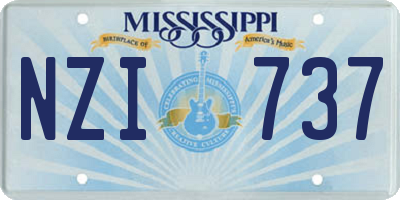 MS license plate NZI737