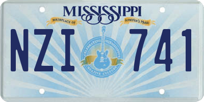 MS license plate NZI741