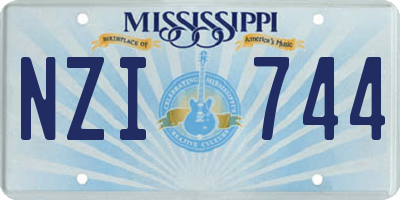 MS license plate NZI744