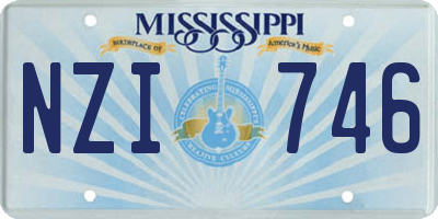 MS license plate NZI746