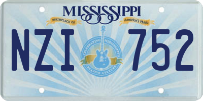 MS license plate NZI752