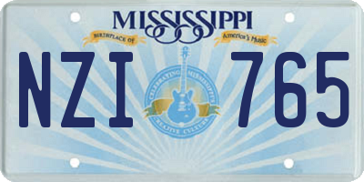 MS license plate NZI765