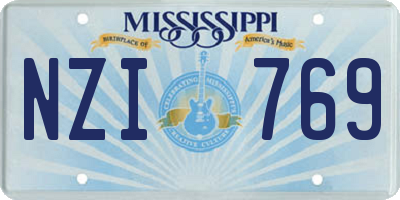 MS license plate NZI769