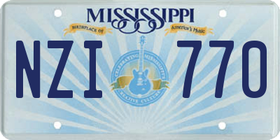 MS license plate NZI770