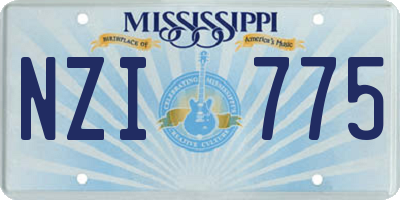 MS license plate NZI775