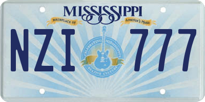 MS license plate NZI777