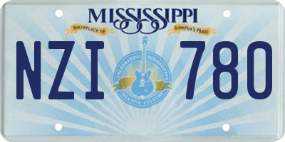 MS license plate NZI780