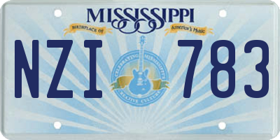 MS license plate NZI783