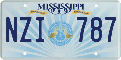 MS license plate NZI787