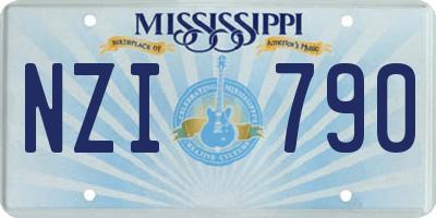 MS license plate NZI790
