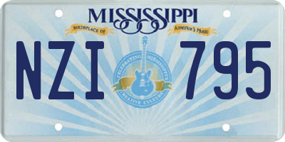 MS license plate NZI795