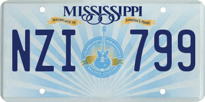 MS license plate NZI799
