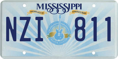 MS license plate NZI811