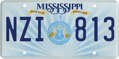 MS license plate NZI813