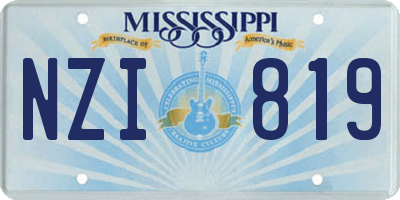 MS license plate NZI819